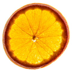 Orange slice isolated on a white background.