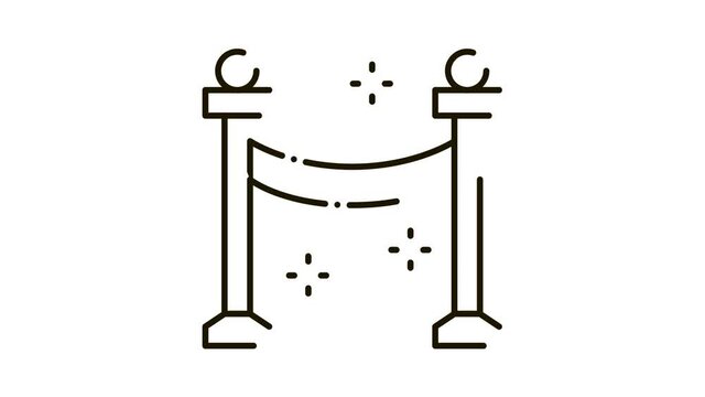 Passage Closed Icon Animation. black Passage Closed animated icon on white background