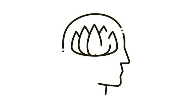 Shaman Man Icon Animation. black Shaman Man animated icon on white background