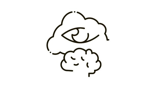 Self-Awareness Icon Animation. black Self-Awareness animated icon on white background