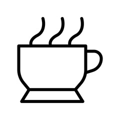 Tea cup line icon. simple design editable. Design template vector