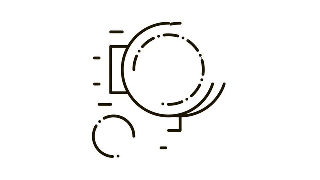 Folk Ball Game Icon Animation. black Folk Ball Game animated icon on white background