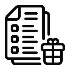 
Bullet listing on paper, shopping list vector in solid design 
