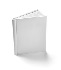 open book paper education page literature notebook textbook background blank white isolated