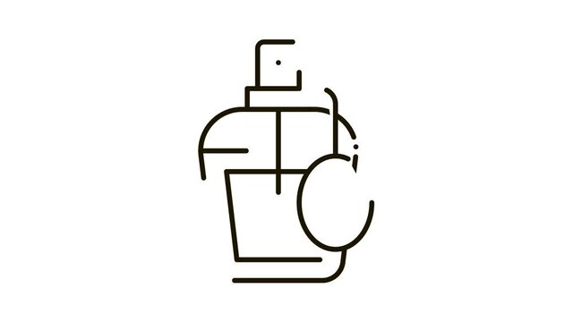 Perfume Bottle Icon Animation. black Perfume Bottle animated icon on white background