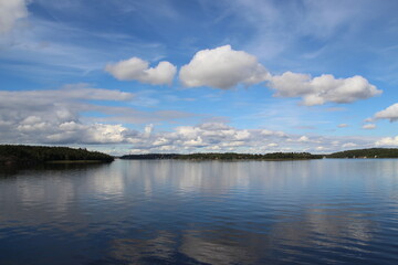 Skyline of the fjords in Stockholm