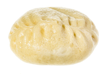 cooked Wang Mandu Pyanse (steamed pie stuffed with vegetable and meat in Korean cuisine) isolated on white background