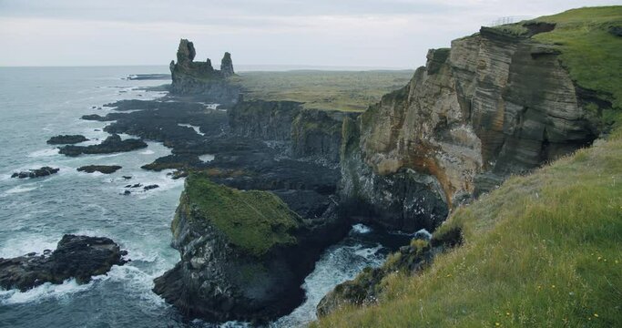 Londrangar Cliffs located in Snaefellsness Peninsula, Iceland