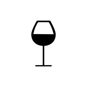wine glass icon element of bar icon for mobile concept and web apps. Thin line wine glass icon can be used for web and mobile. Premium icon on white background