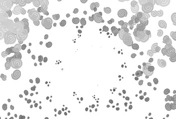 Light Silver, Gray vector template with liquid shapes.