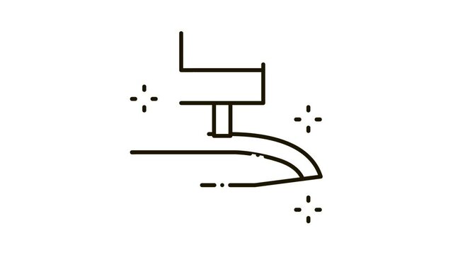 Knife Sharpening Icon Animation. black Knife Sharpening animated icon on white background
