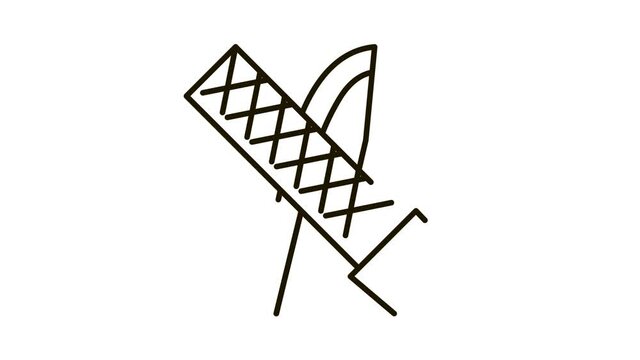 Blade Sharpening Icon Animation. black Blade Sharpening animated icon on white background
