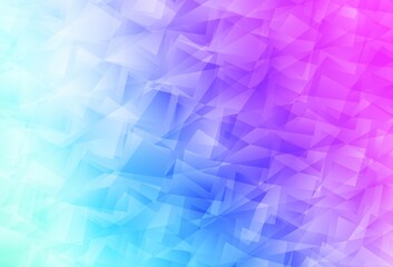Light Pink, Blue vector abstract polygonal background.