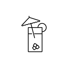 cocktail icon element of bar icon for mobile concept and web apps. Thin line cocktail icon can be used for web and mobile. Premium icon on white background