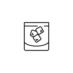 whiskey icon element of bar icon for mobile concept and web apps. Thin line whiskey icon can be used for web and mobile. Premium icon on white background