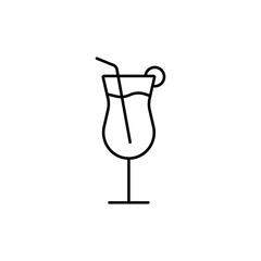 cocktail icon element of bar icon for mobile concept and web apps. Thin line cocktail icon can be used for web and mobile. Premium icon on white background