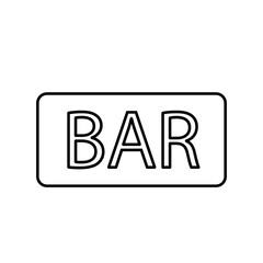 signboard bar icon element of bar icon for mobile concept and web apps. Thin line signboard bar icon can be used for web and mobile. Premium icon on white background