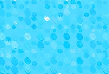 Light BLUE vector template with bubble shapes.