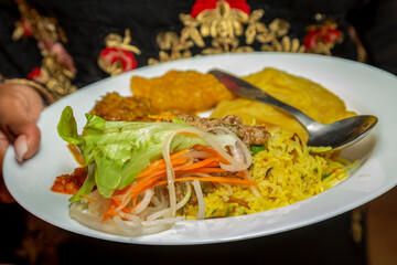 Rice and vegetable salad