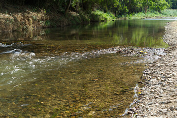 Small barrage dams for water