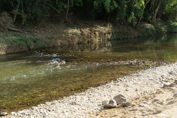 Small barrage dams for water