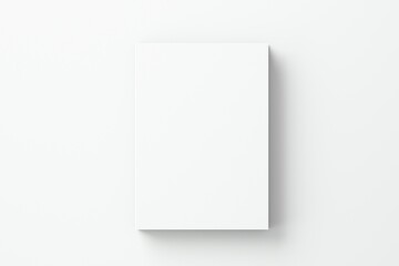 Fototapeta premium Blank white A4 book on with floor for mockup
