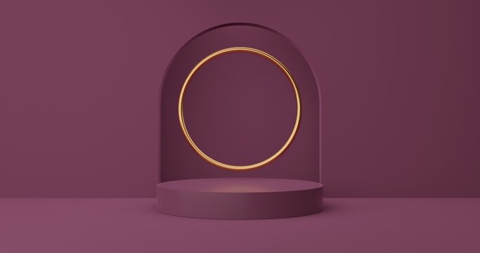 3D rendering of a Mock up podium for product presentation, abstract minimal concept, Showcase, geometric background, Product Presentation, can be used for commercial advertising