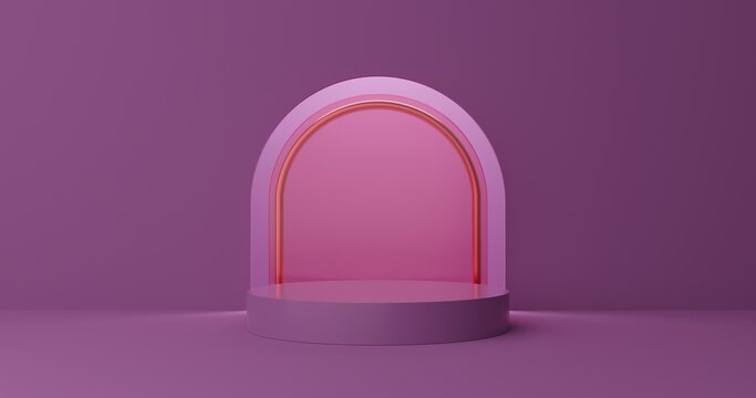 3D rendering of a Mock up podium for product presentation, abstract minimal concept, Showcase, geometric background, Product Presentation, can be used for commercial advertising