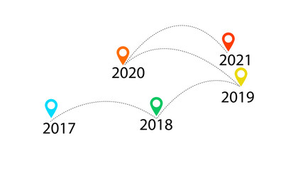 Roadmap Infographic Template.Street, road style Infographic design