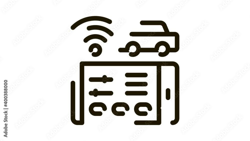 Poster geolocation machines via wi-fi icon animation. black geolocation machines via wi-fi animated icon on