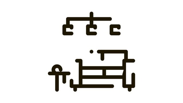 Living Room Icon Animation. black Living Room animated icon on white background