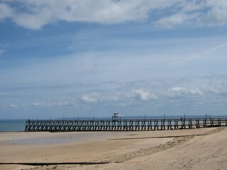 Fototapeta premium Luc sur Mer pier in Normandy