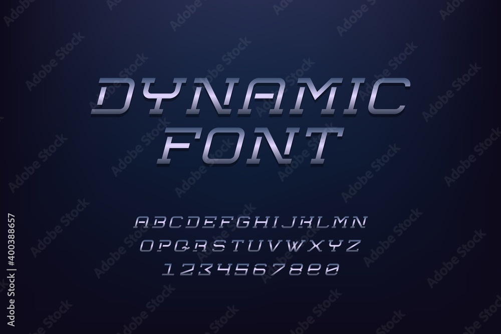 Fototapete alphabet. minimalist typeface. capital letters of english language and numbers. collection of upperc