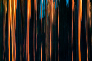Barrido abstracto para fondo bosque amarillo azul naranja