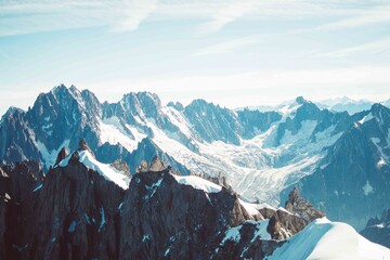 swiss mountains in the winter