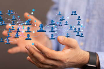 hierarchy connection team group digital