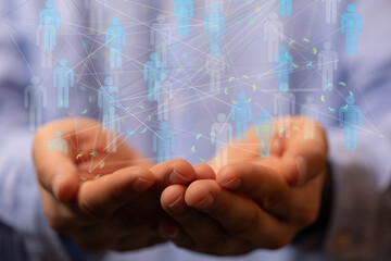 conference team work connection digital concept