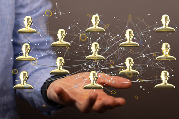 conference Digital Network and data concept