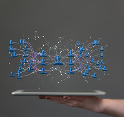 hierarchy connection team group digital