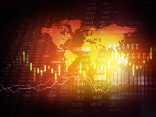 stock market finance abstract background yellow illustration