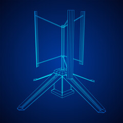 Darrieus wind turbine. Windmill generator