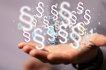 using law paragraph digital hologram 3D rendering