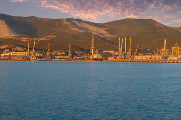 Novorossiysk Commercial Sea Port in Novorossiysk Bay