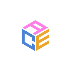 Fototapeta premium Hexagon logo with ACE letters