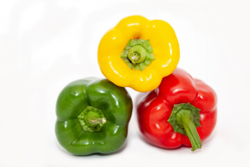 red yellow and green peppers