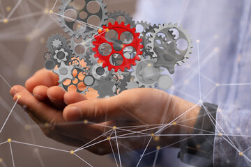 gear Technology setting concept background.
