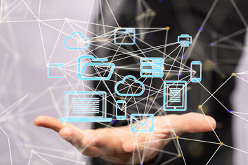 Cloud storage and Computing concept.