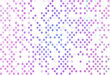 Light Pink, Blue vector texture with disks.