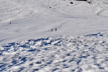 Hike on a sunny winter day