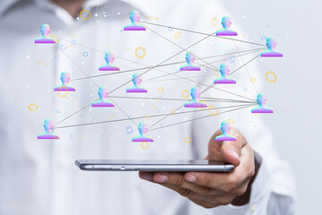 conference team work connection digital concept